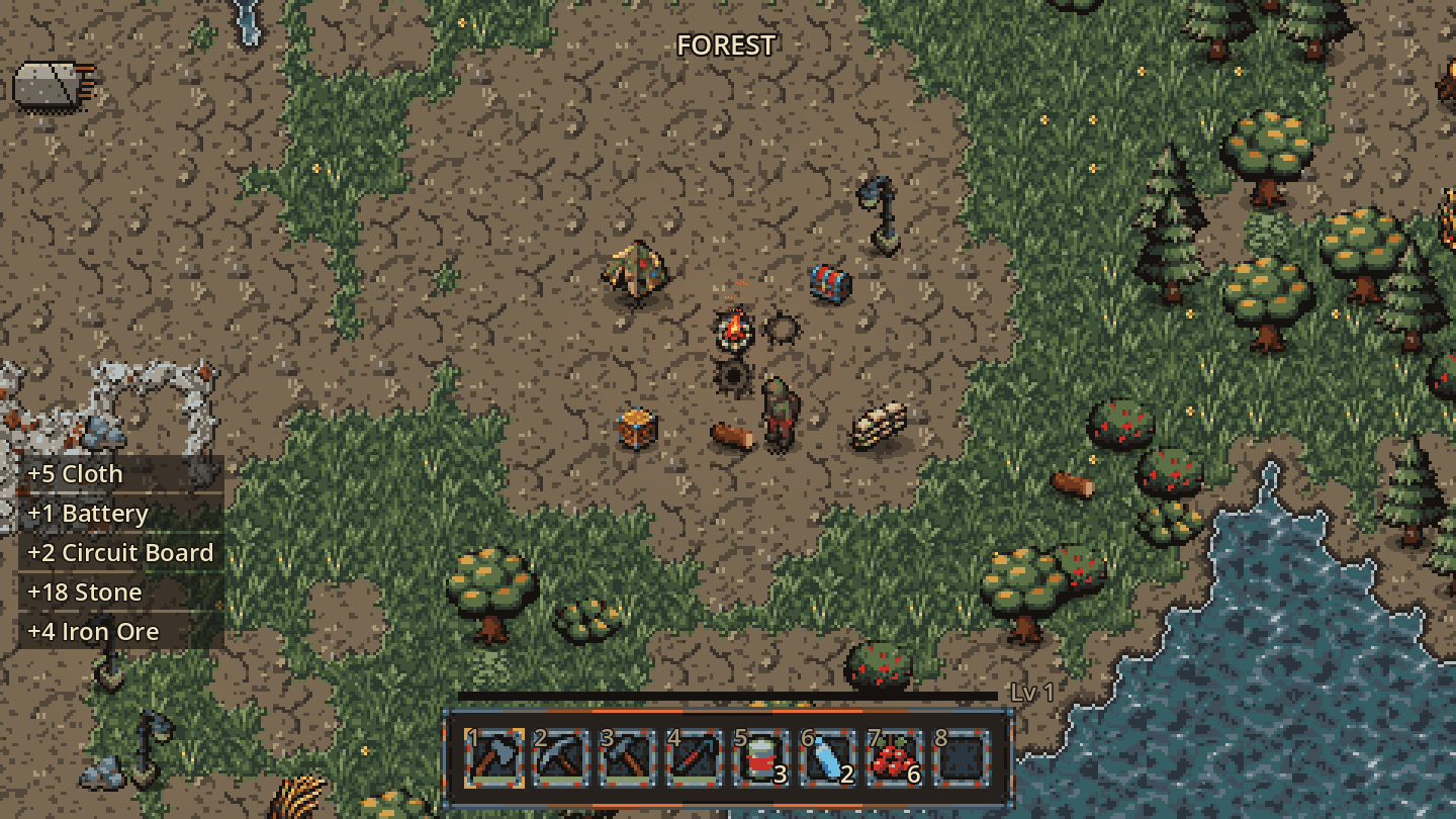 A camp in the open world.