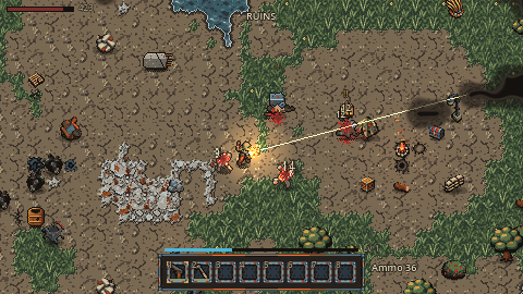 A pistol fight with a raider gang
