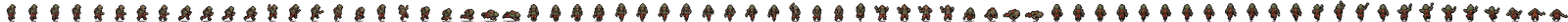 The player sprite sheet, generated in Aseprite.