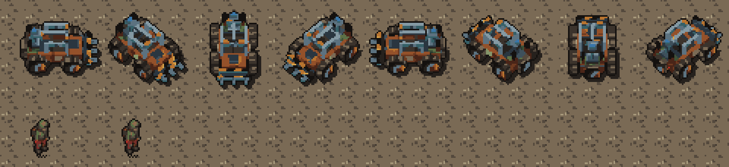 The buggy next to the player at game scale.